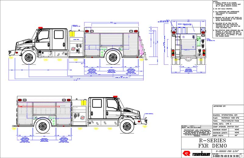 R-Series FXR 4DR IH SM 156 EHS DWG